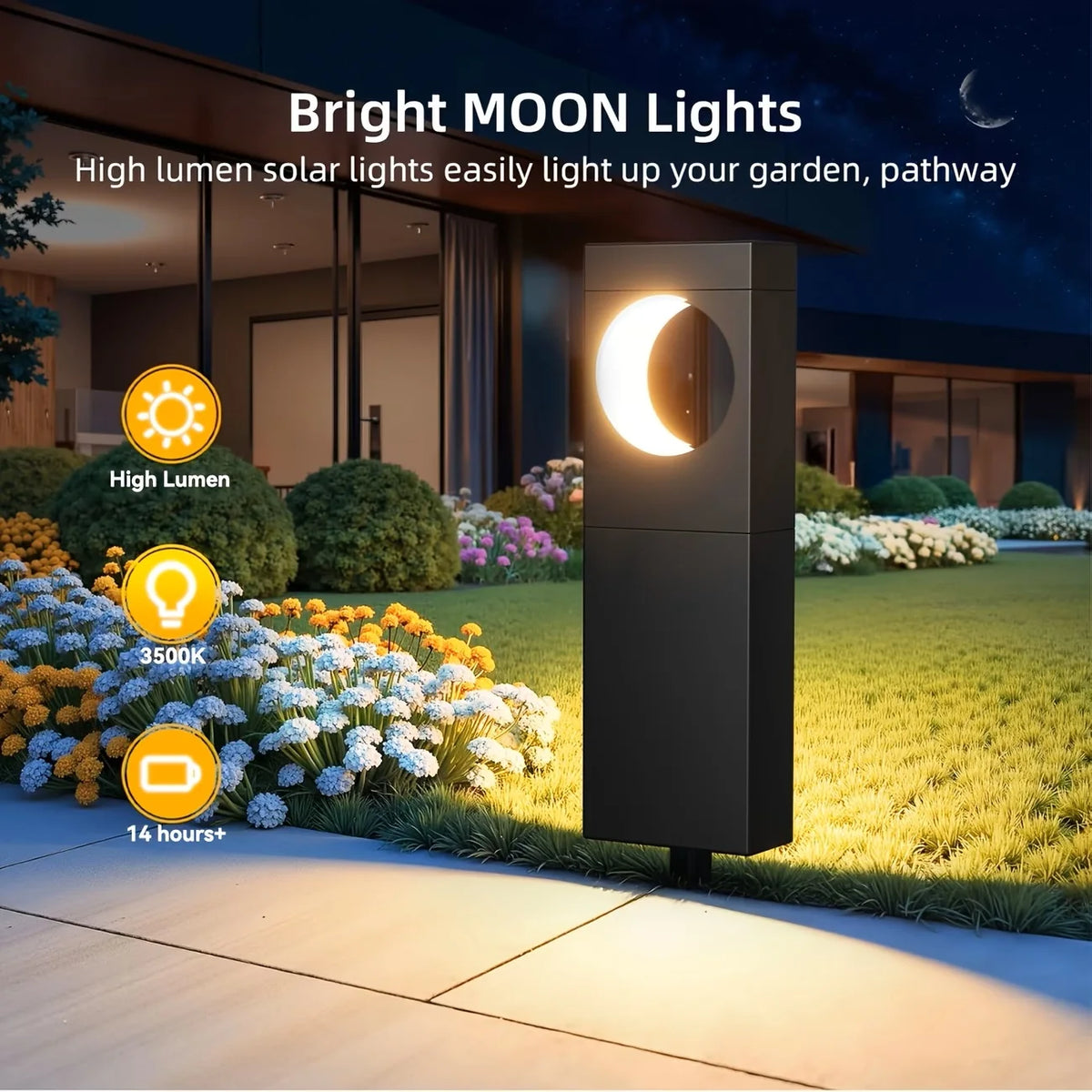 Solar Pathway Lights Outdoor Waterproof LED Garden Yard Lighting