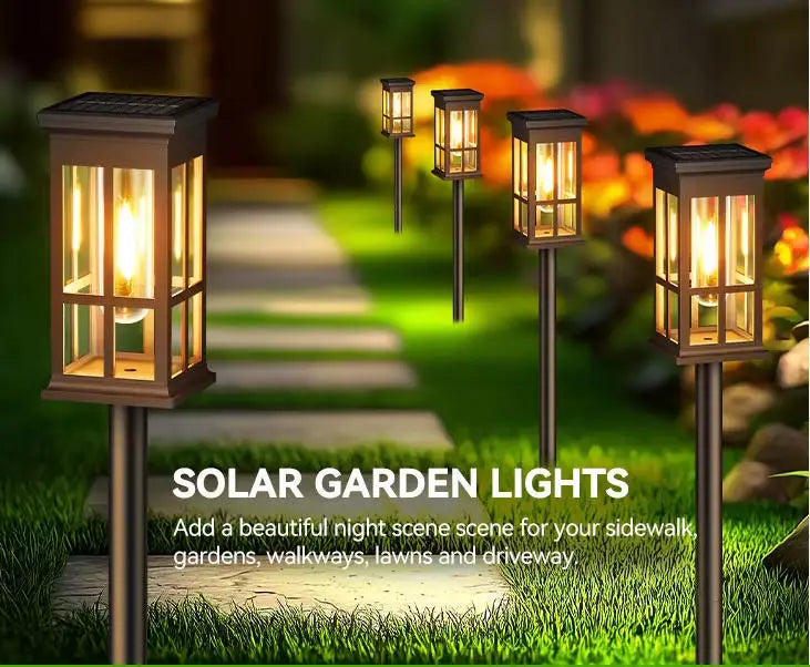 Premium Solar Powered Pathway Lights Waterproof Outdoor Garden Lamp
