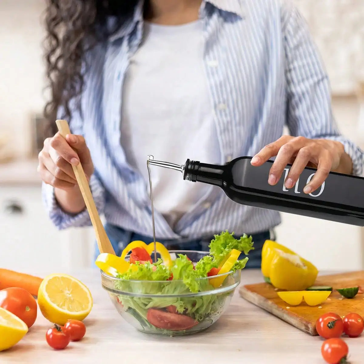 Olive Oil And Vinegar Dispenser Set With UV Protection