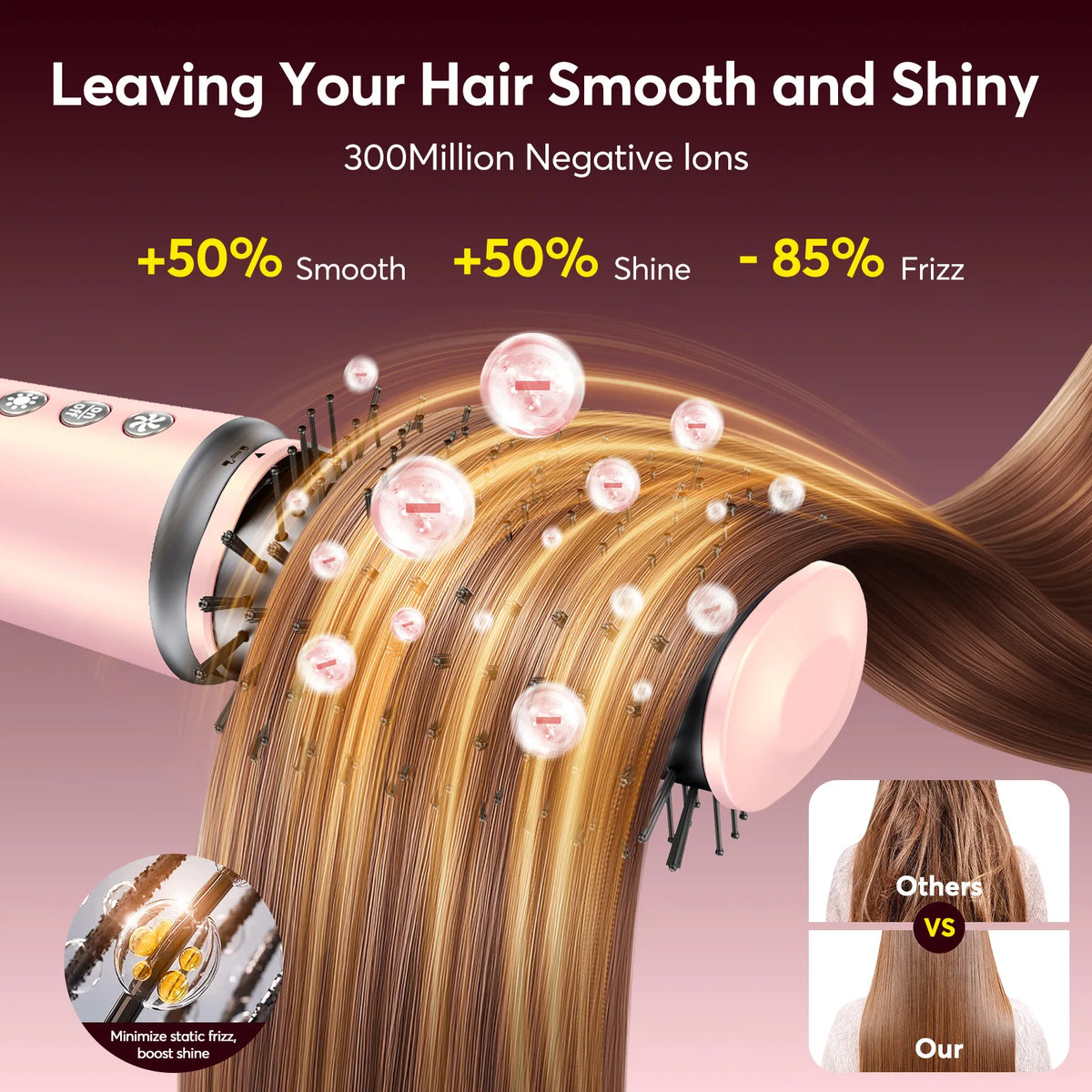 BOPCAL Five In One Hot Air Hair Dryer Styling Comb