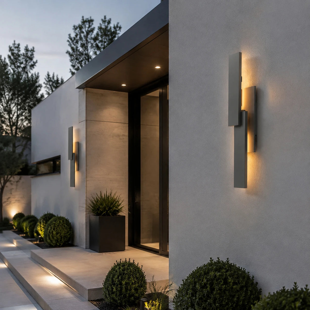 Dimmable LED Aluminum Outdoor Wall Light With Modern Brushed Finish