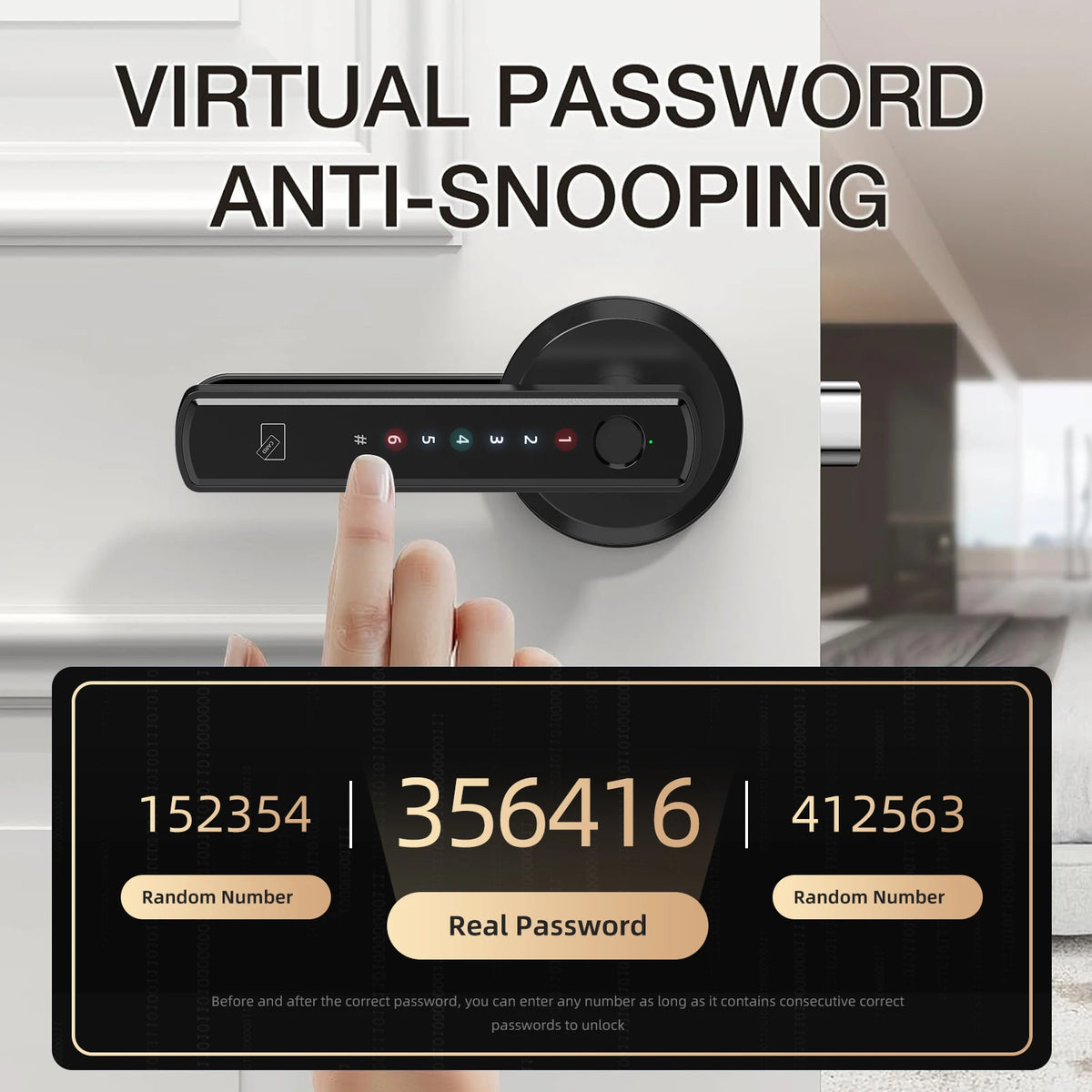 Viladepot Smart Handle Door Lock With Fingerprint And Keypad