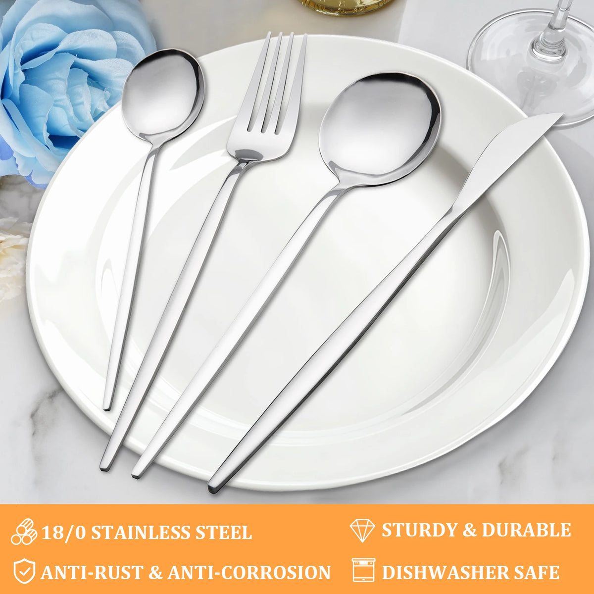 HANSMART Premium Stainless Steel Cutlery Set For Daily Dining