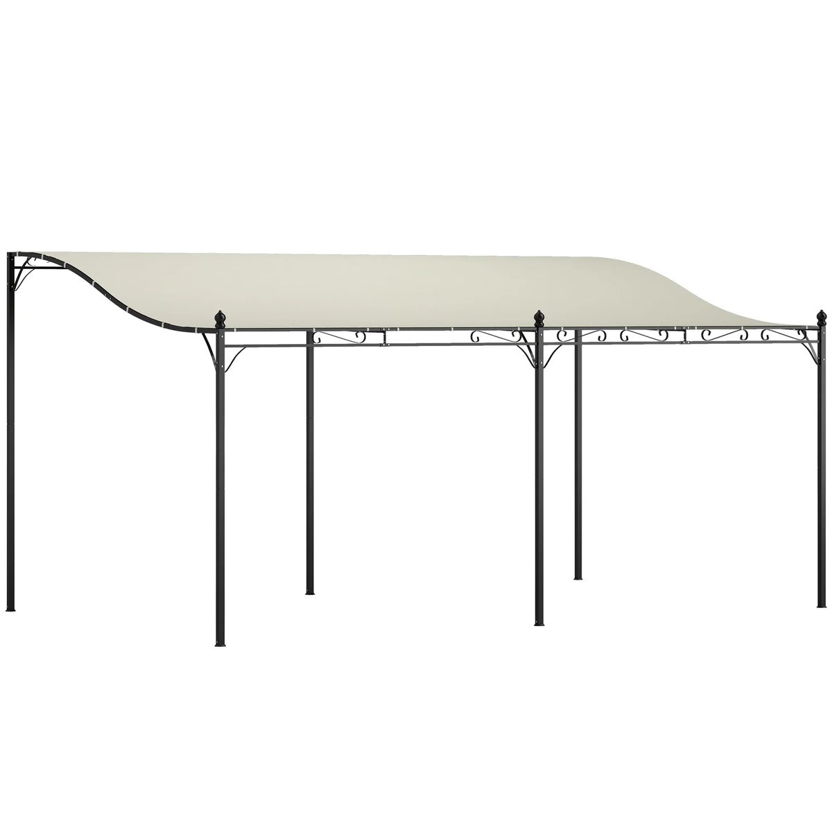 Outdoor Metal Pergola Canopy Patio Gazebo Polyester Shade Cover