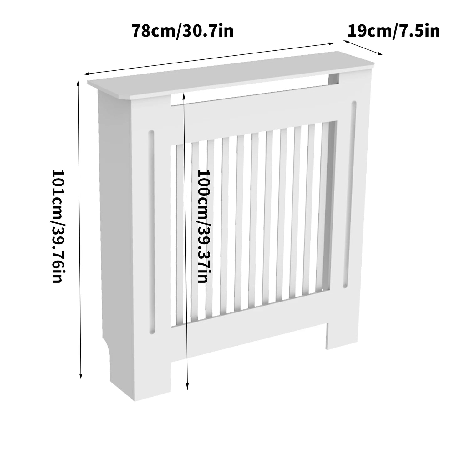 Modern Wooden Radiator Cover With Integrated Storage Shelf Unit
