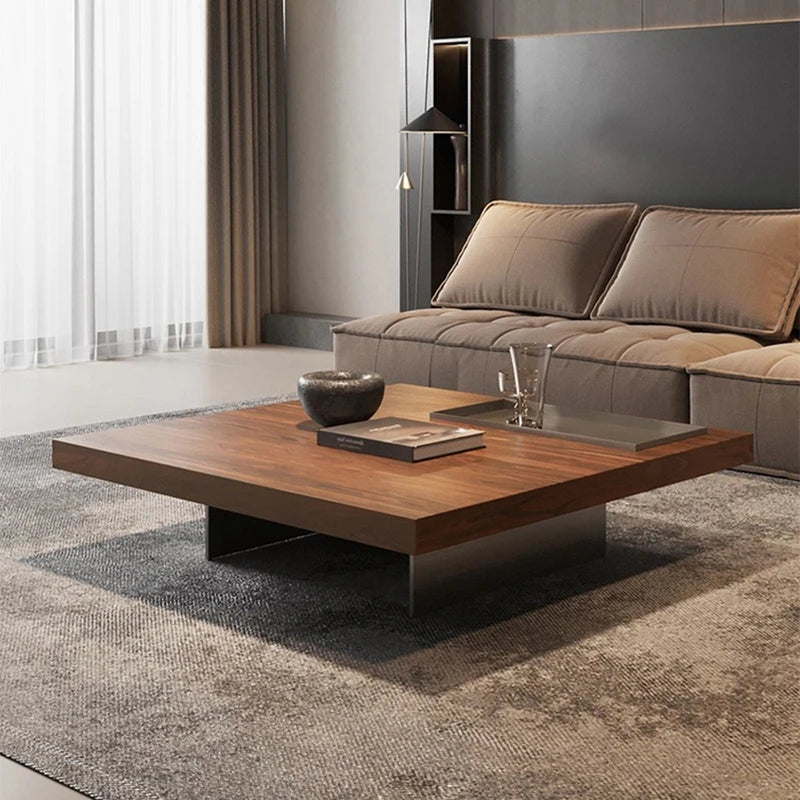 RSRDDY Modern Wood And Metal Coffee Table Organizer