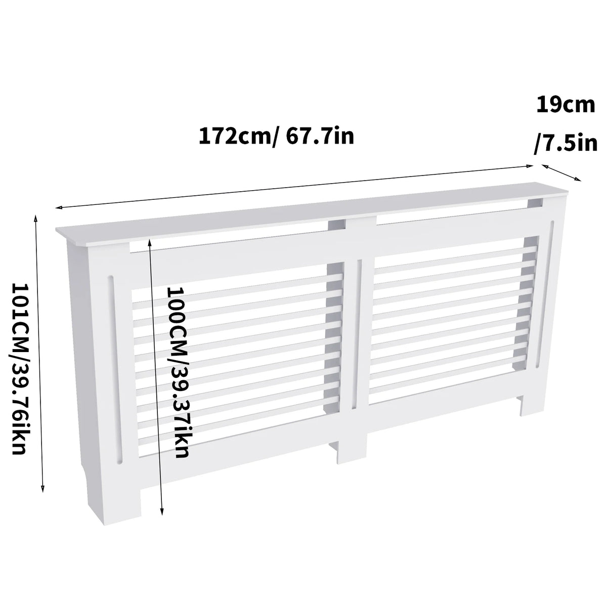 Modern MDF Radiator Cover Cabinet With Durable Shelf Grill