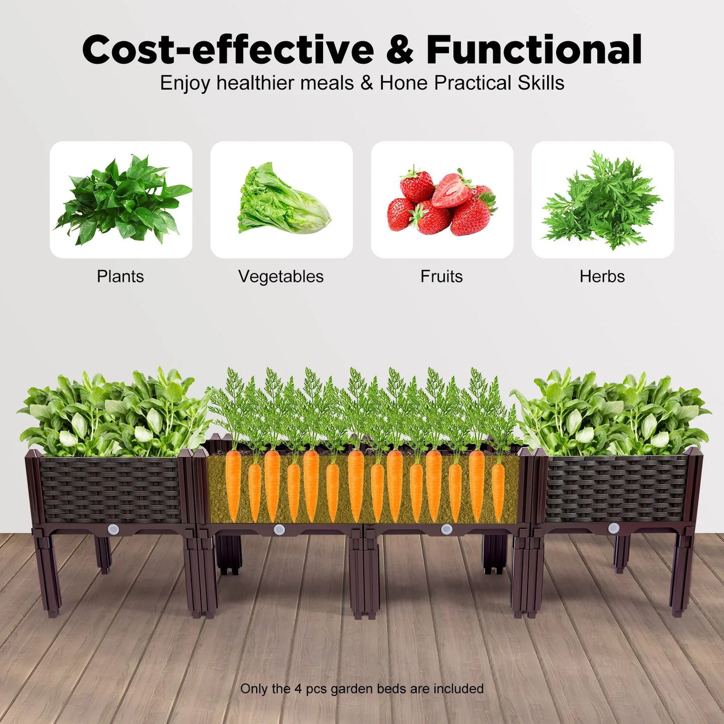 Bymaocar Raised Garden Bed Kit For Vegetables And Herbs