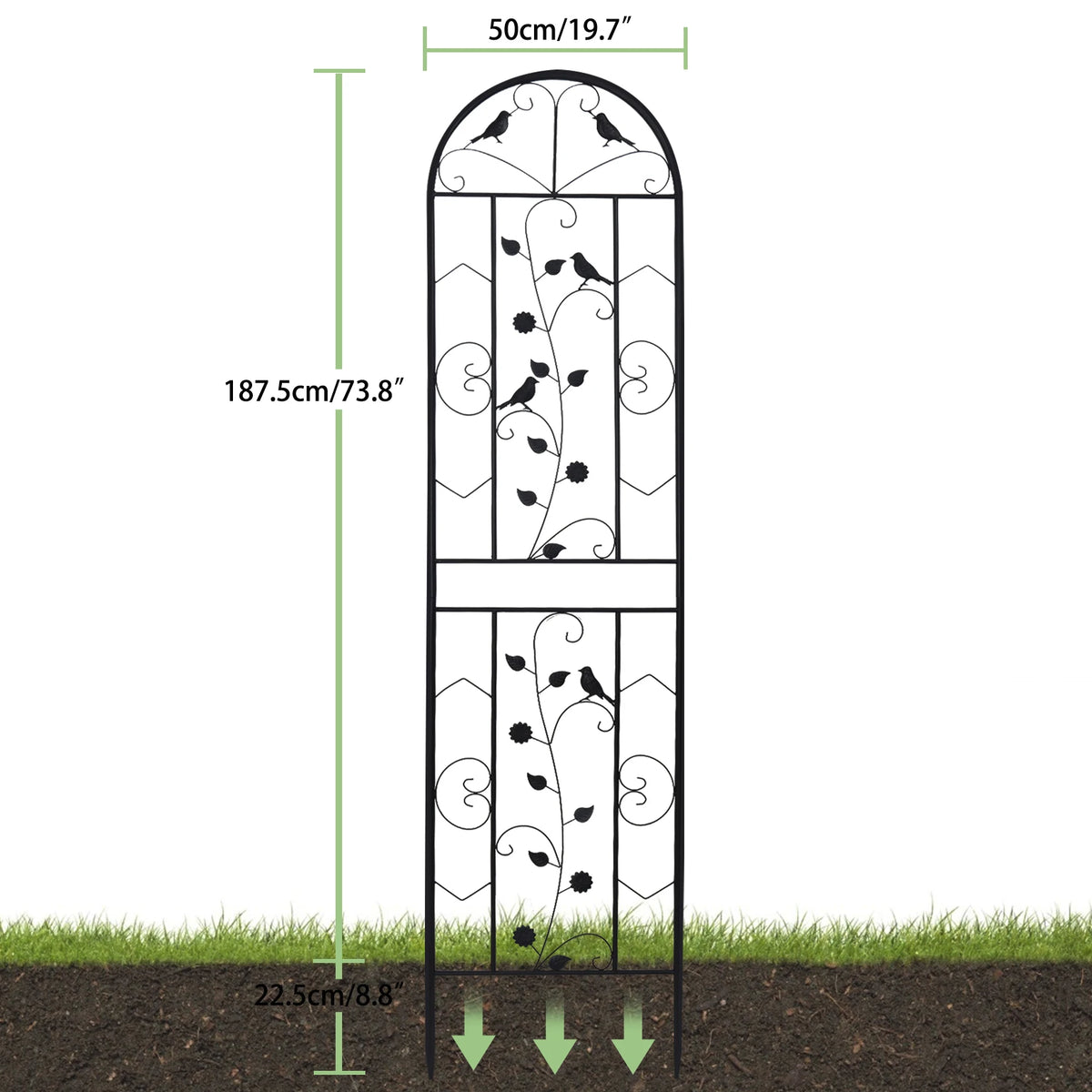 Anti Rust Metal Garden Trellis Fence For Climbing Plant Support