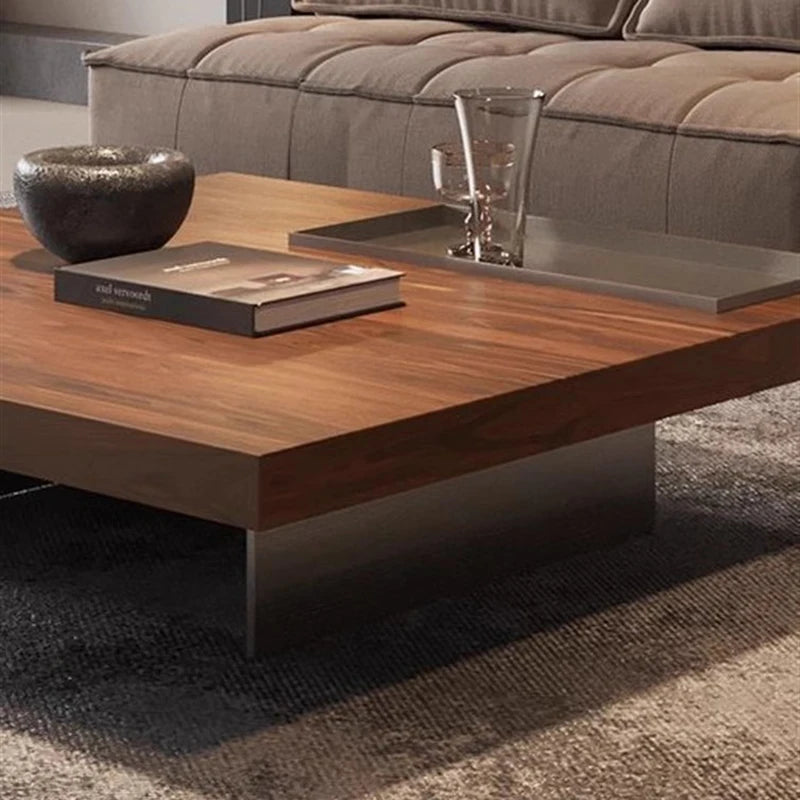 RSRDDY Modern Wood And Metal Coffee Table Organizer