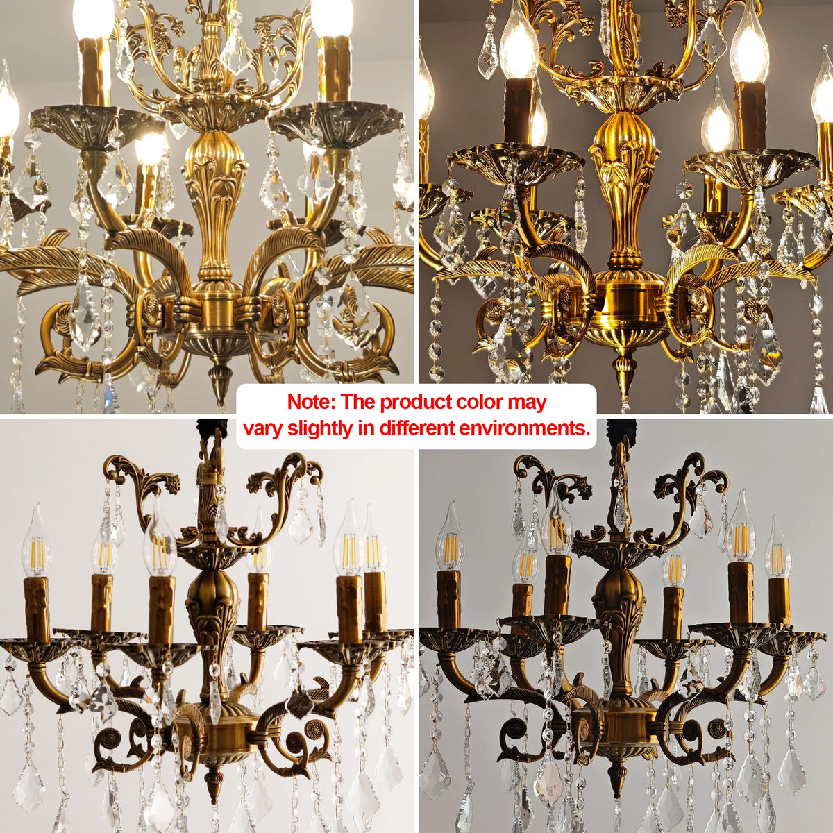 Vintage Polished Crystal Chandelier Pendant Ceiling Light Fixture