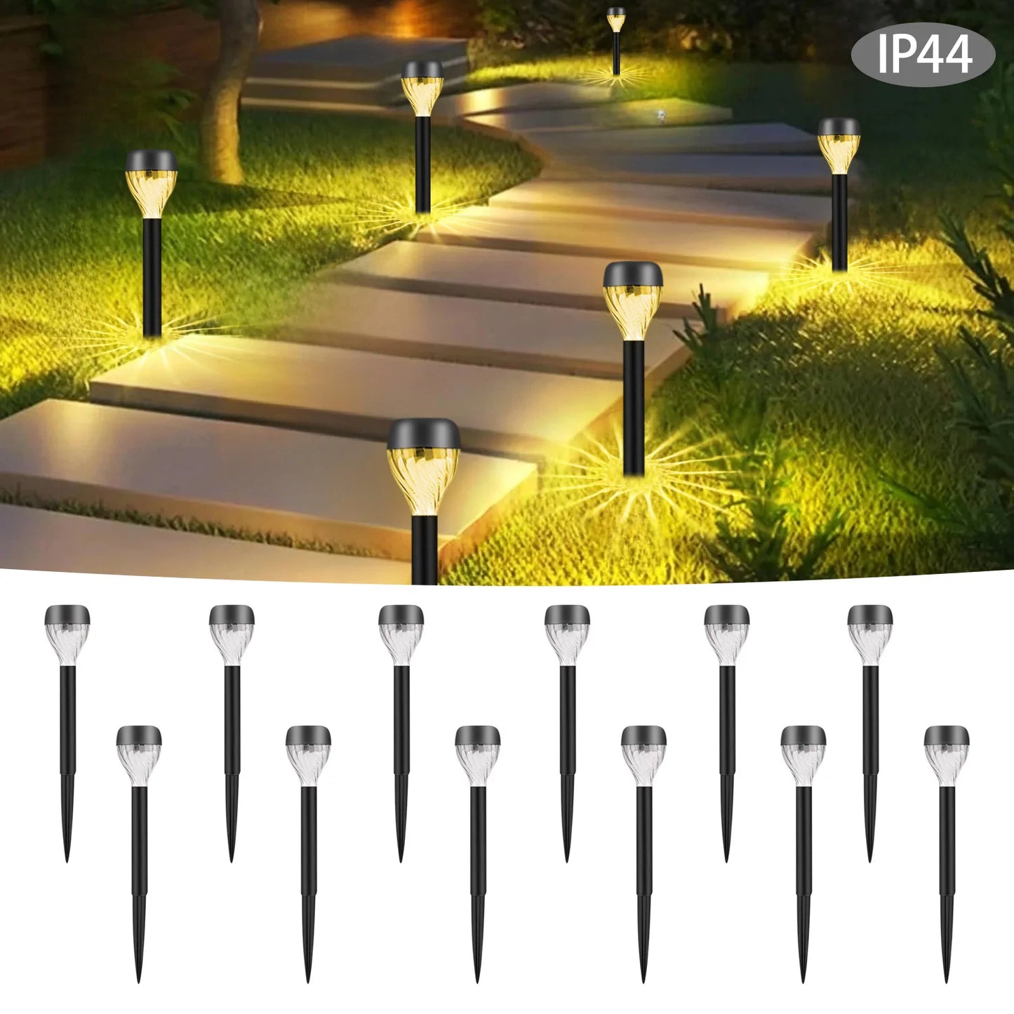 Solar Outdoor Lawn Lights For Garden Pathway Walkway Decor