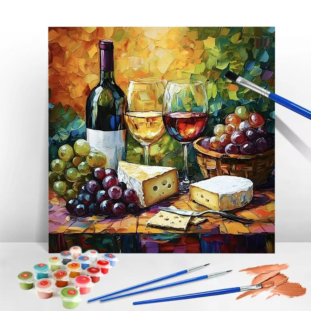 Adult Paint By Numbers Canvas Art Kit With Quality Craft Supplies
