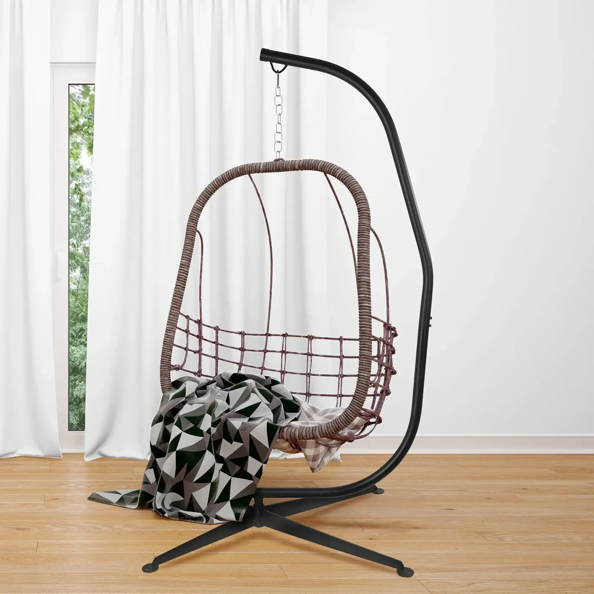 Homfa Heavy Duty Hanging Chair Stand Outdoor Patio Swing Base