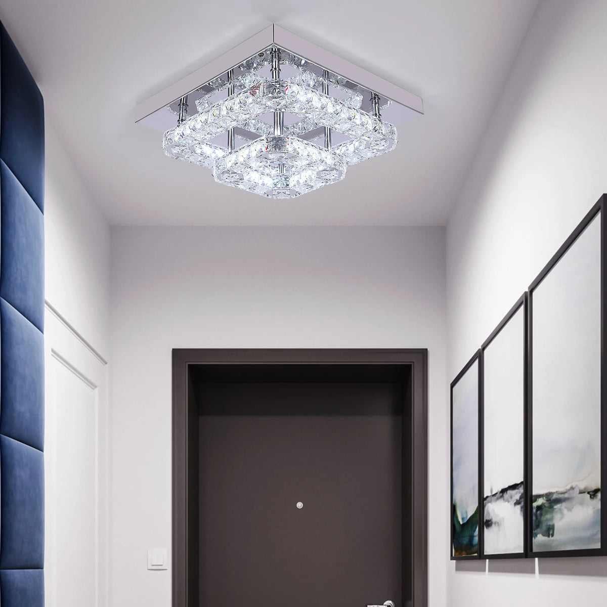 GreeLustr Crystal LED Ceiling Light For Bedroom And Living Room