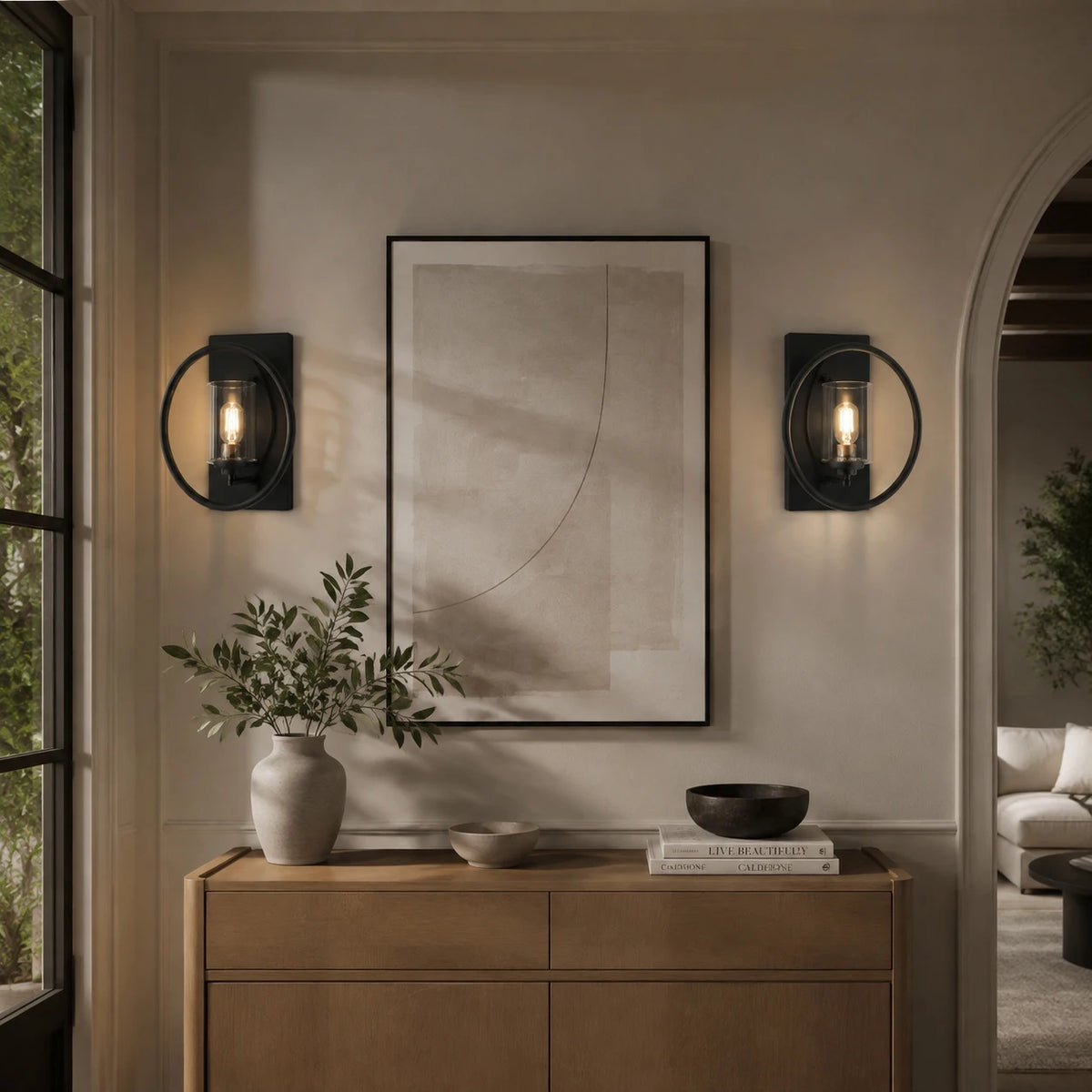 Modern Outdoor Wall Sconces, Dimmable Iron Lighting For Home