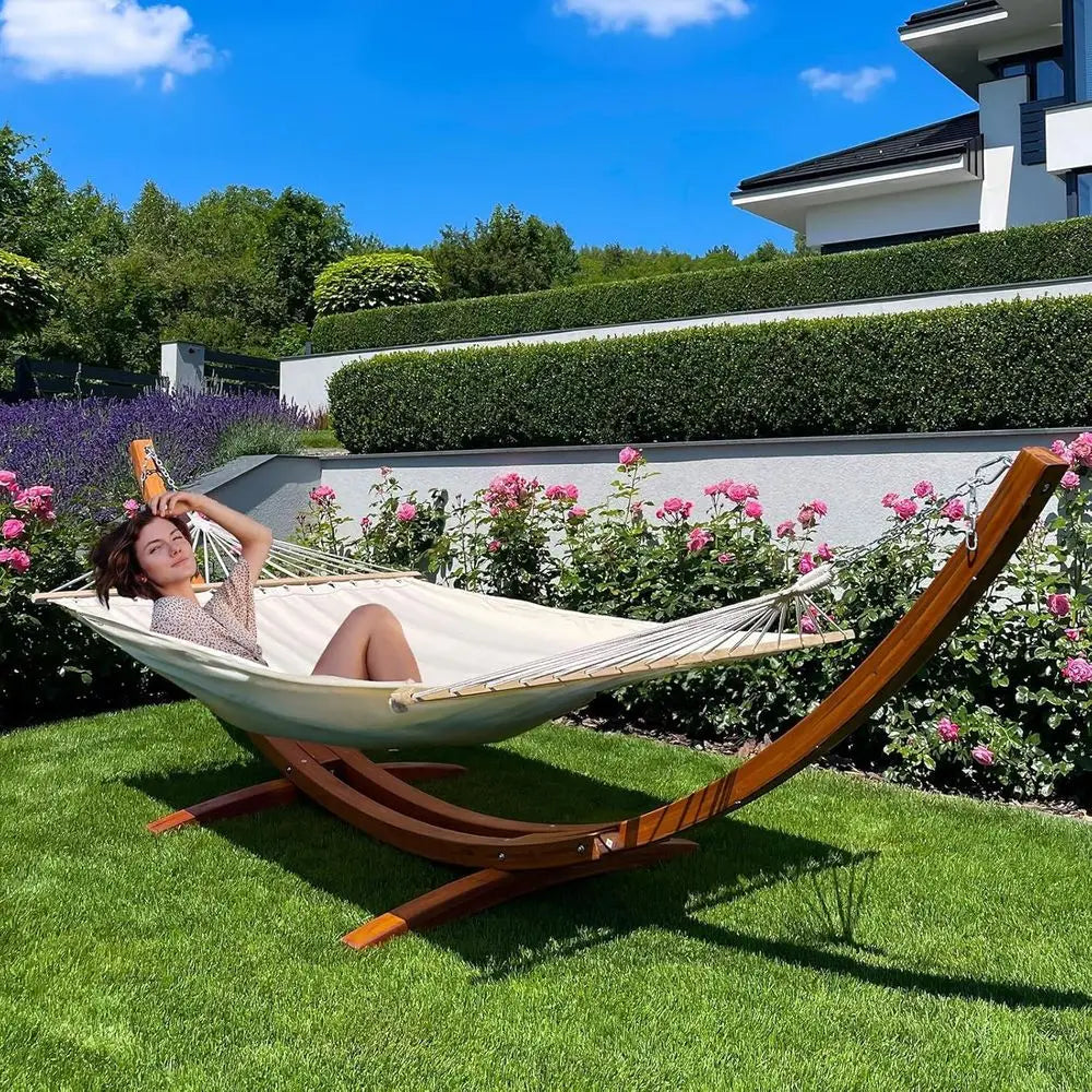 Heavy Duty Hammock With Stand For Two Person Outdoor Relaxation