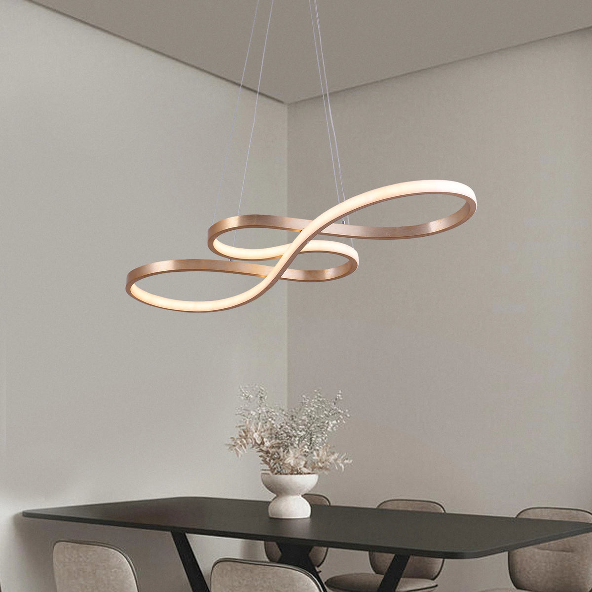 GreeLustr Modern Dimmable Acrylic Chandelier Pendant Light For Dining