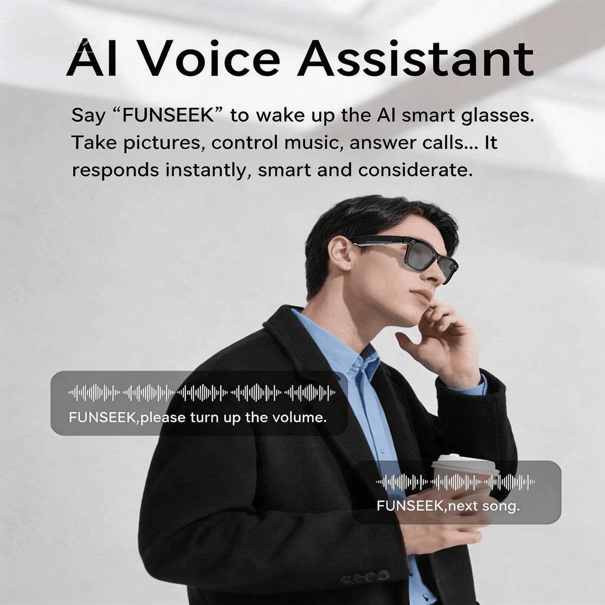 W&O 4K AI Camera Glasses Featuring Translation And Smart Audio