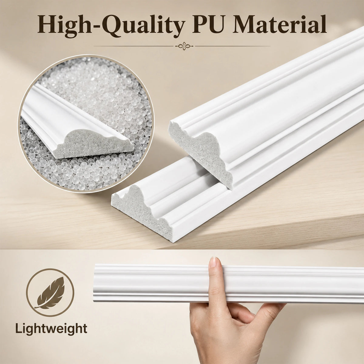 Peel And Stick Pre Cut Wainscoting Wall Molding Kit