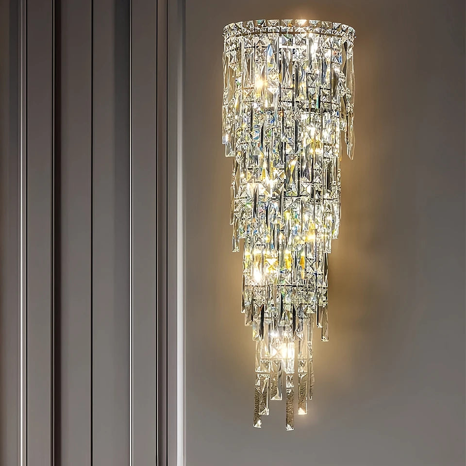 Modern Crystal Wall Light For Bedroom Hallway And Dining Areas