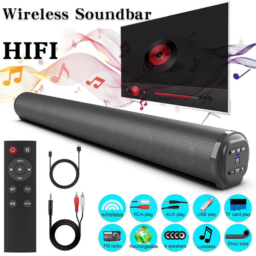 CURUK Portable Bluetooth Sound Bar With Rechargeable Bass Speaker