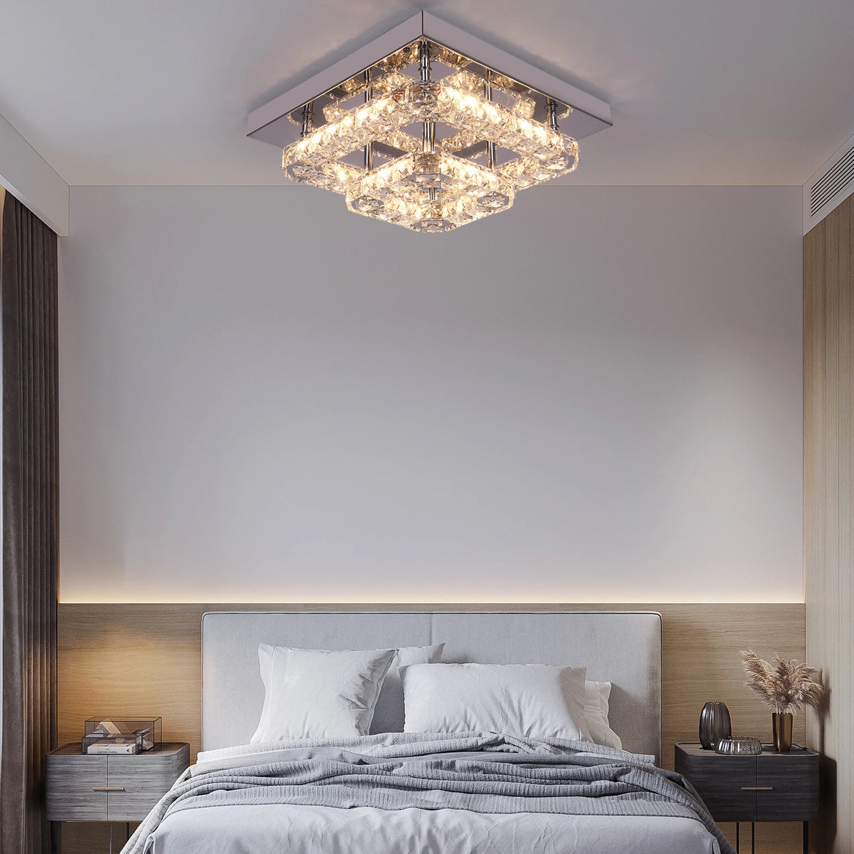 GreeLustr Crystal LED Ceiling Light For Bedroom And Living Room