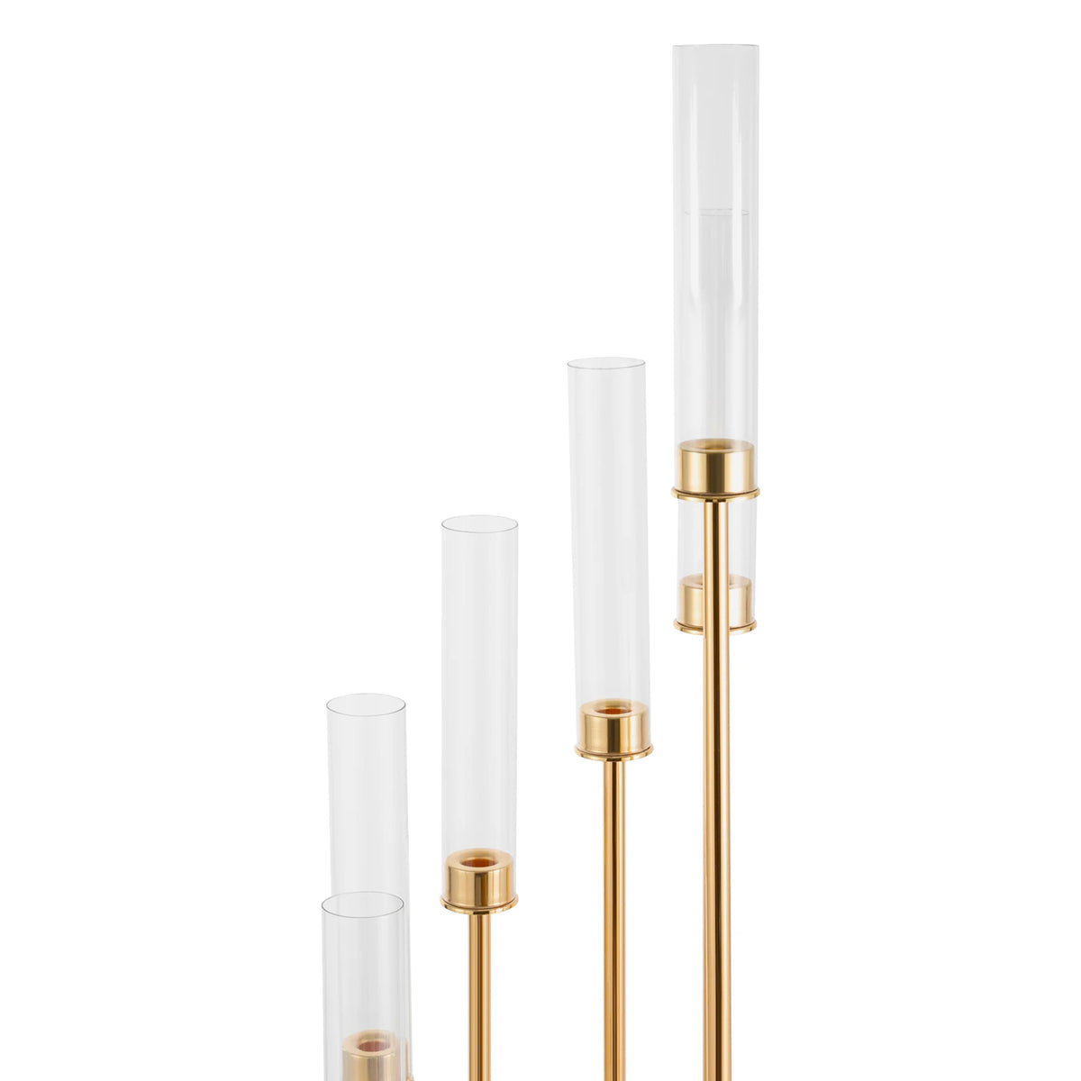 8 Arm Candle Holder Gold Metal Candlestick Centerpieces Upward Spiral Design Candelabra for Home Celebration Wedding