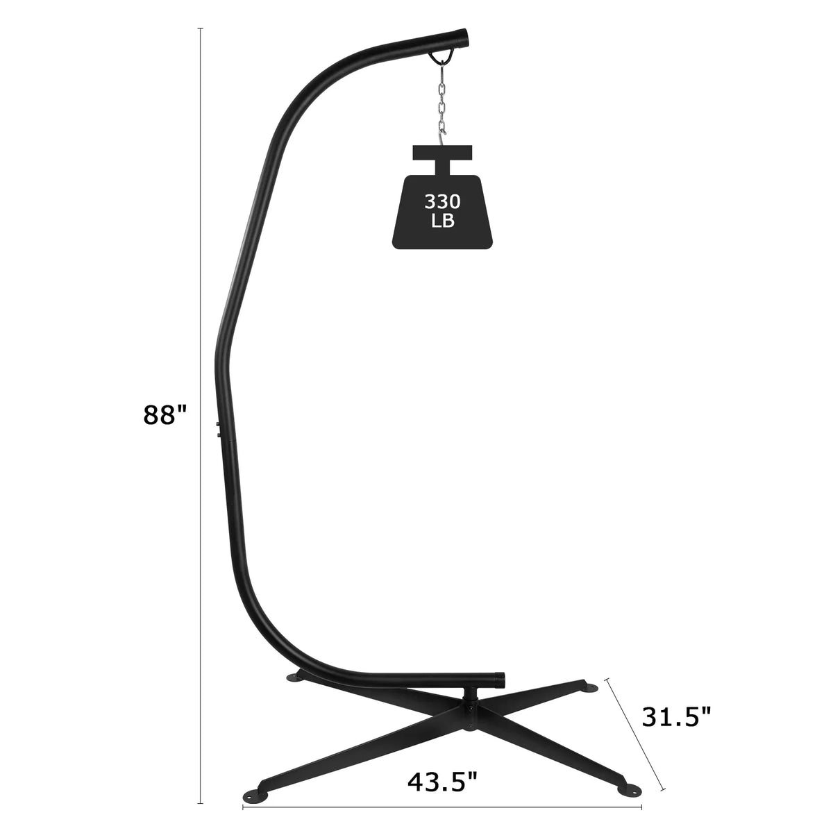 Homfa Heavy Duty Hanging Chair Stand Outdoor Patio Swing Base