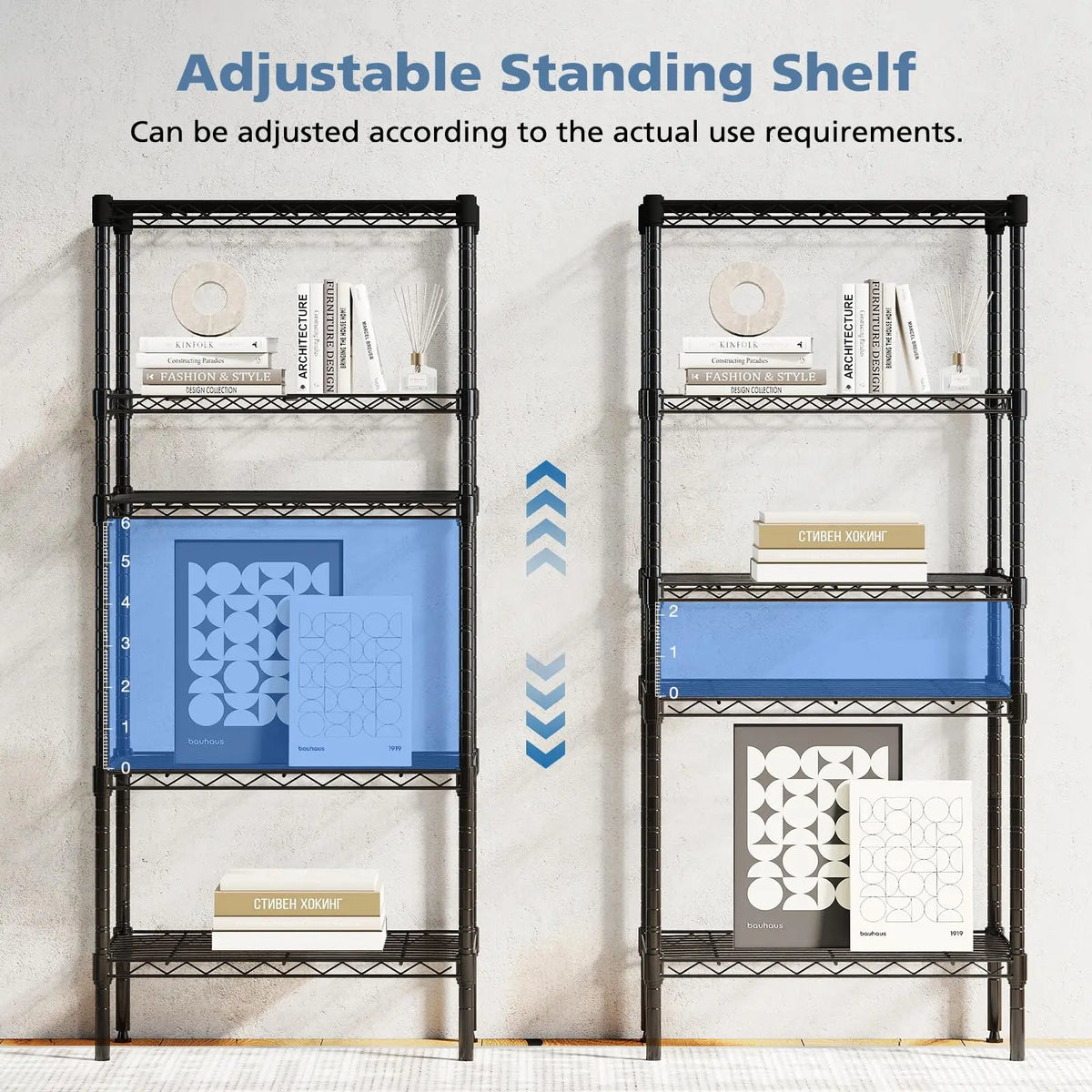 JHK Adjustable Metal Wire Storage Shelving Rack Organizer