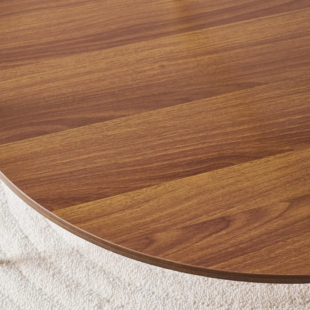 RBXC Mid Century Modern Round Coffee Table Two Level Design