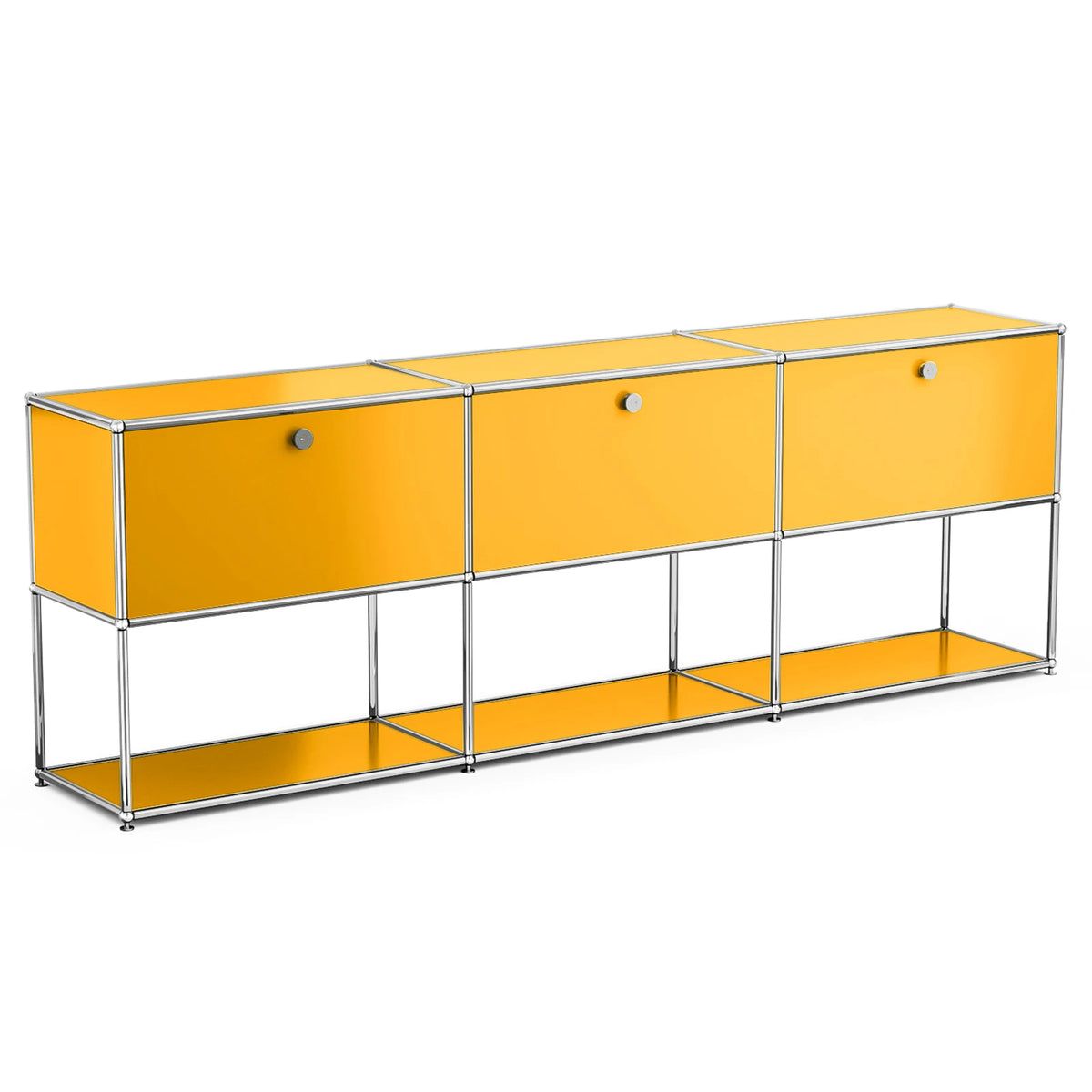 Modern Metal Storage Cabinet Sideboard Credenza For Living Room