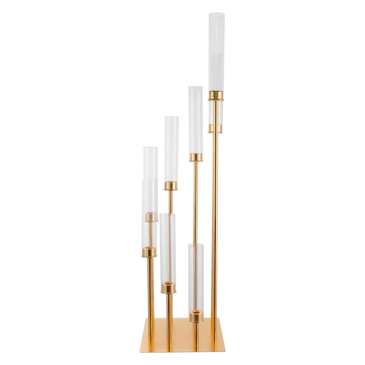 8 Arm Candle Holder Gold Metal Candlestick Centerpieces Upward Spiral Design Candelabra for Home Celebration Wedding