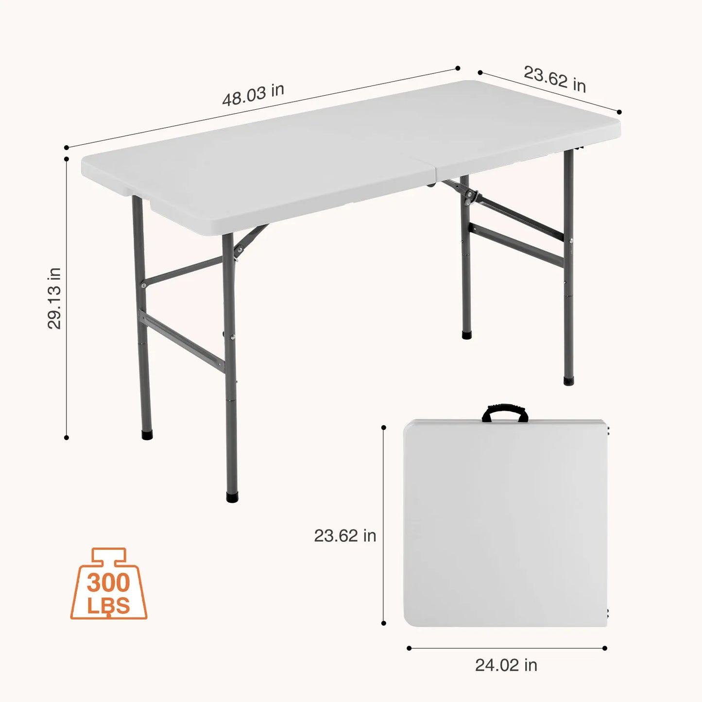 JMK Heavy Duty Stainless Steel Folding Outdoor Table