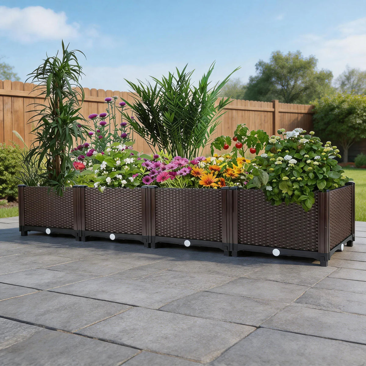 HiMISS Self Watering Raised Garden Bed Planter Box
