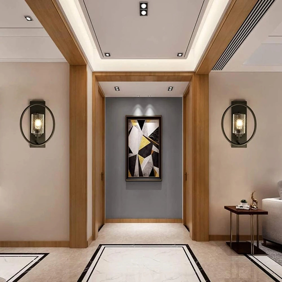 Modern Outdoor Wall Sconces, Dimmable Iron Lighting For Home