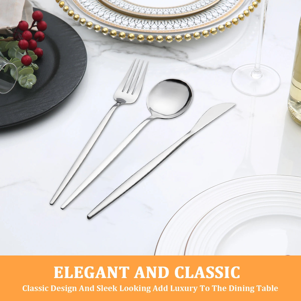 HANSMART Premium Stainless Steel Cutlery Set For Daily Dining