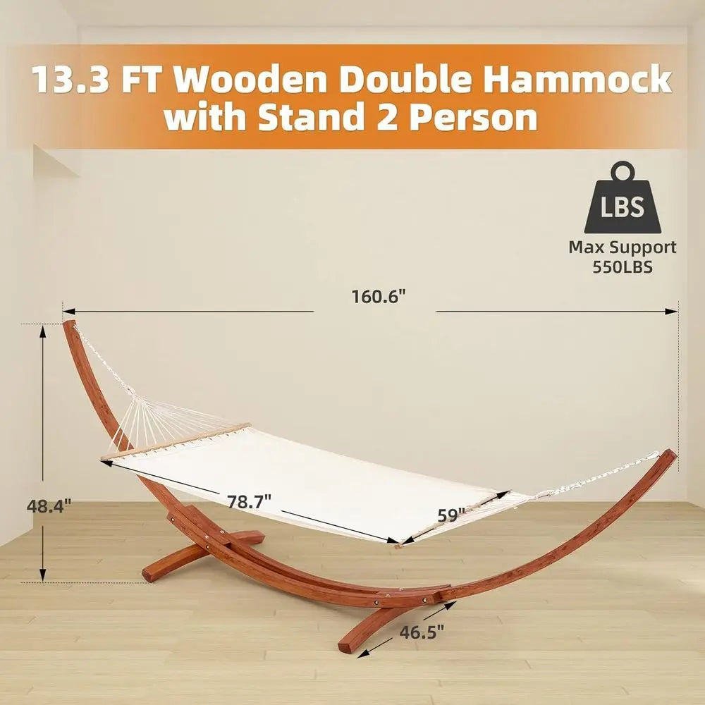 Heavy Duty Hammock With Stand For Two Person Outdoor Relaxation