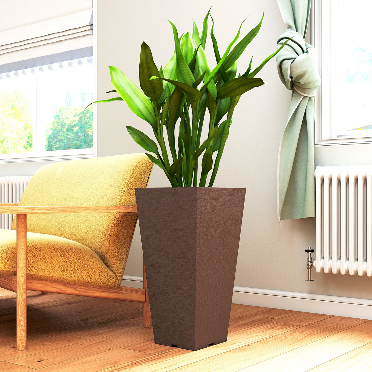 Outsunny Tapered Outdoor Planters Set For Welcoming Entryways