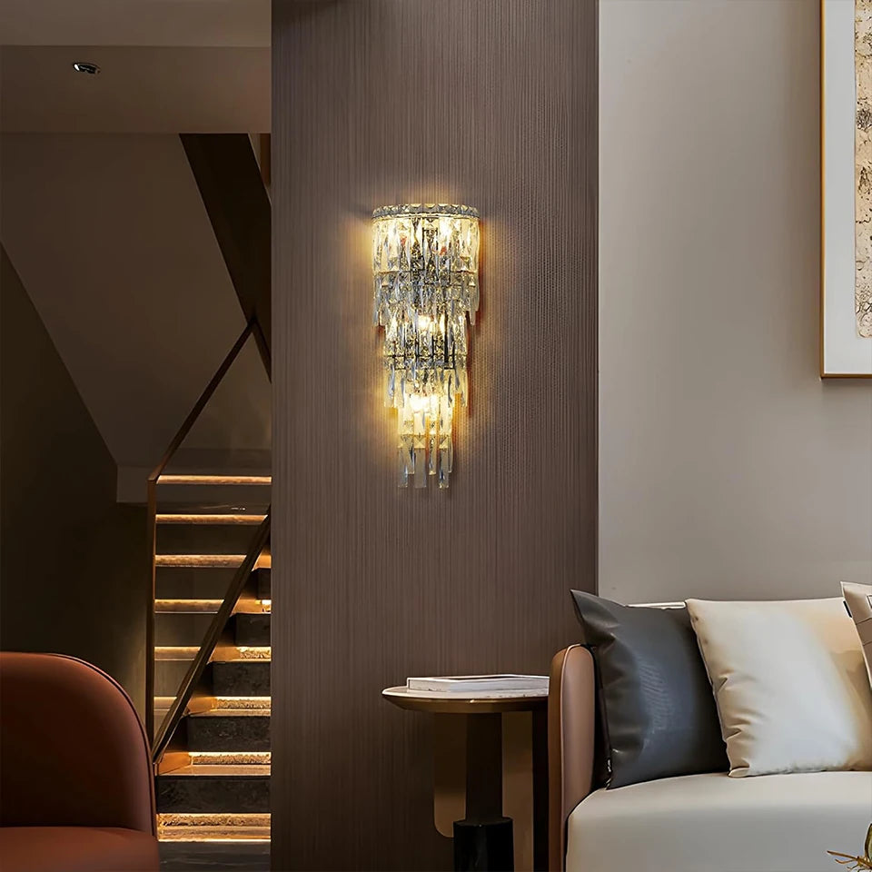 Modern Crystal Wall Light For Bedroom Hallway And Dining Areas