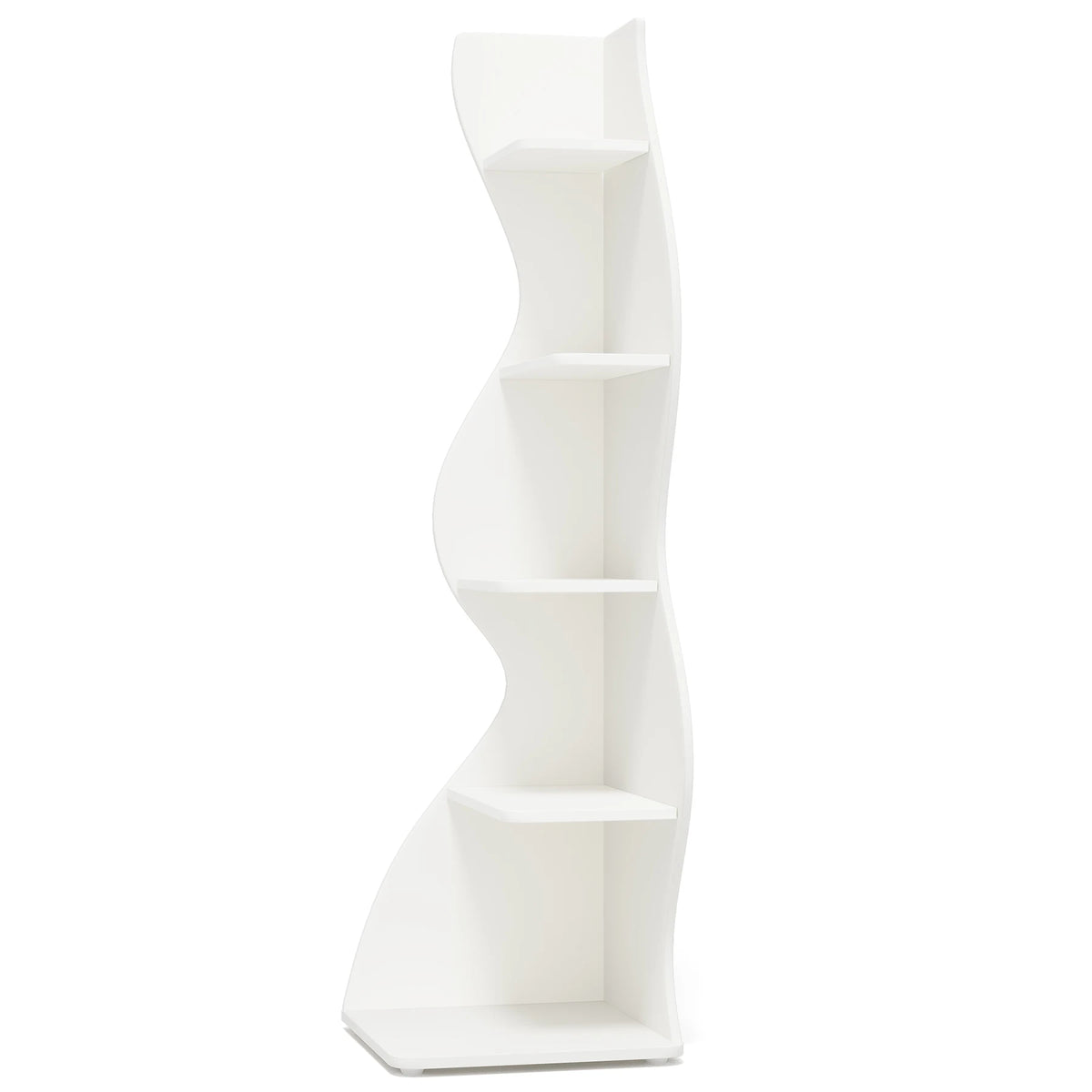 Tribesigns Modern 5 Tier Wooden Corner Bookshelf Plant Stand