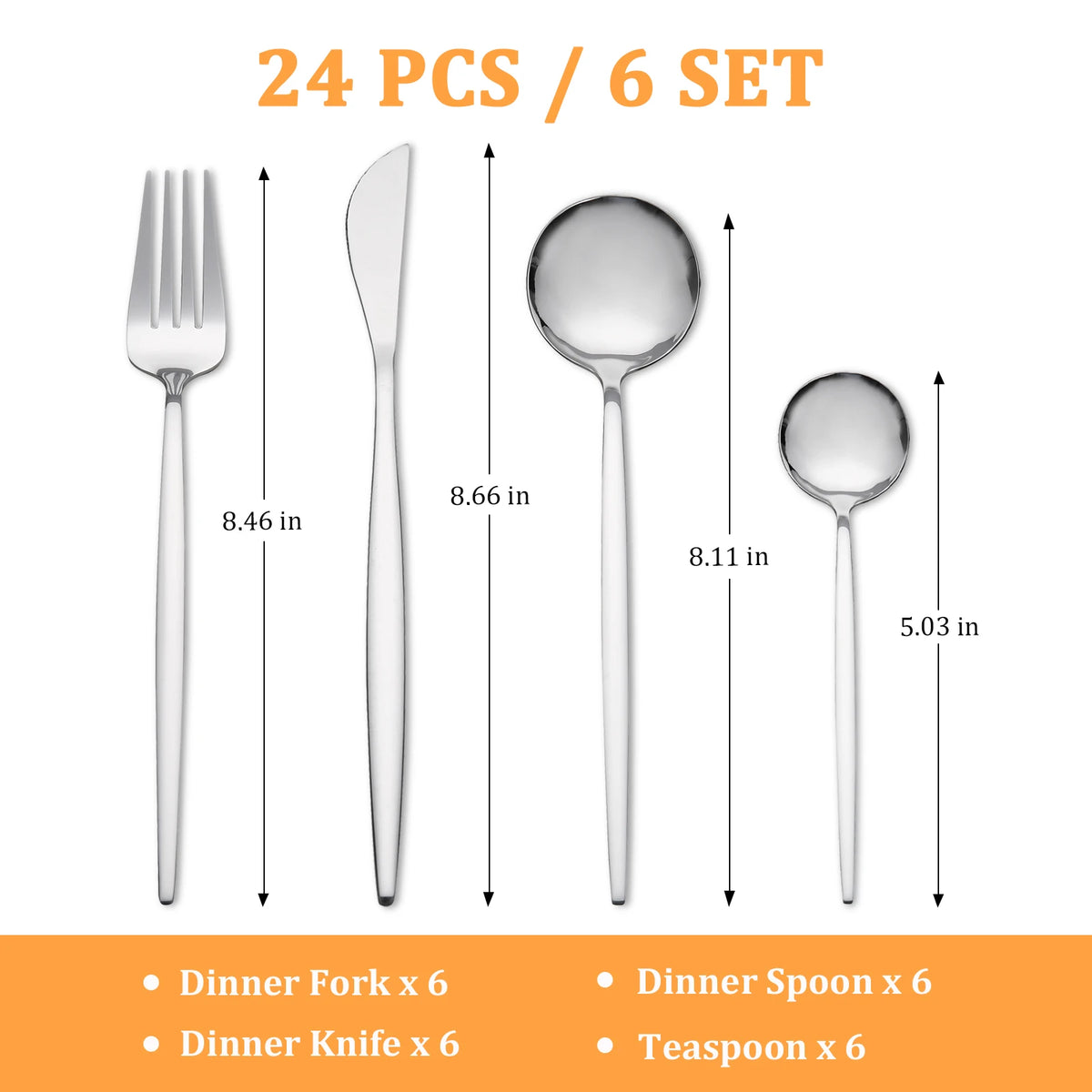 HANSMART Premium Stainless Steel Cutlery Set For Daily Dining