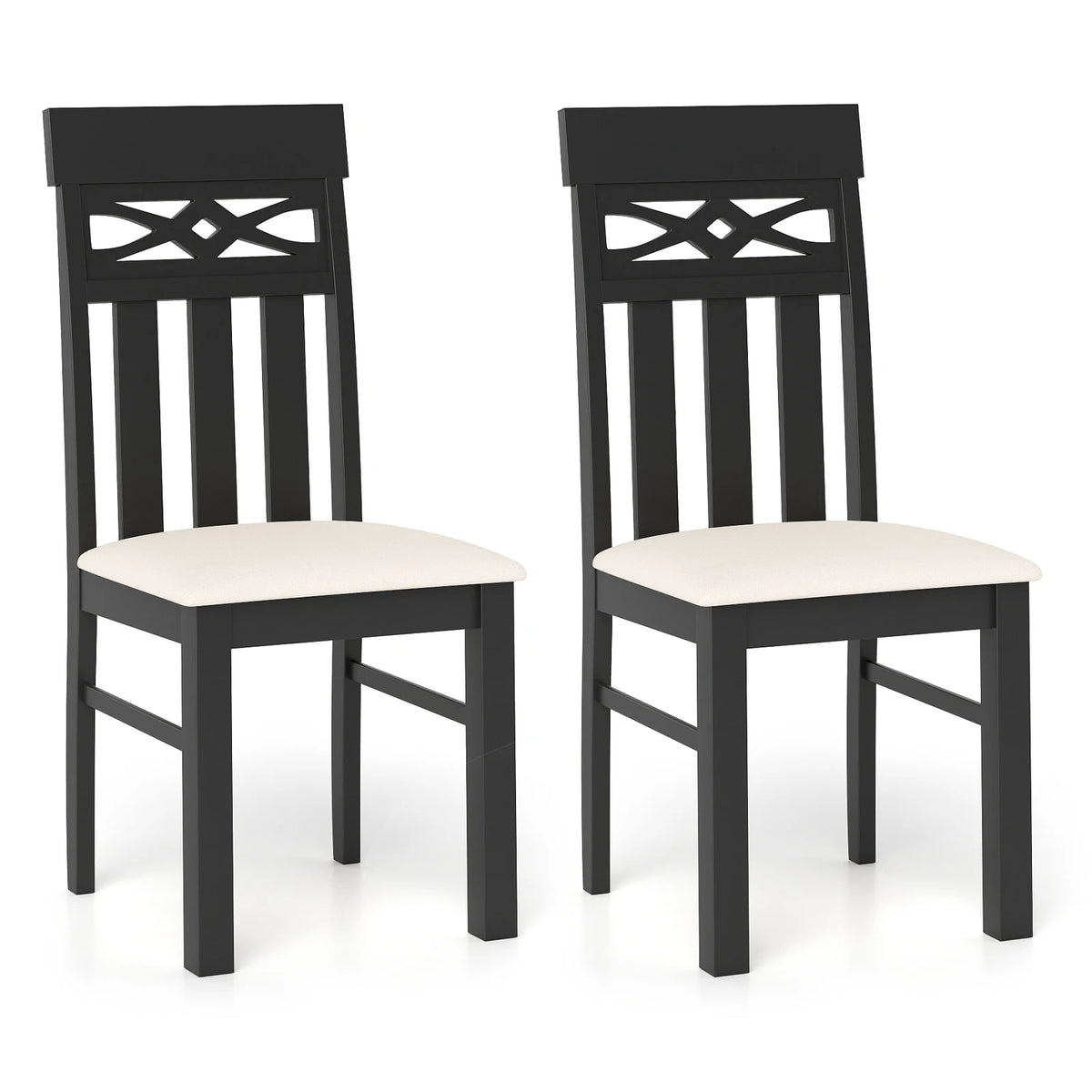 Homasis High Back Wooden Dining Chairs Set For Kitchen