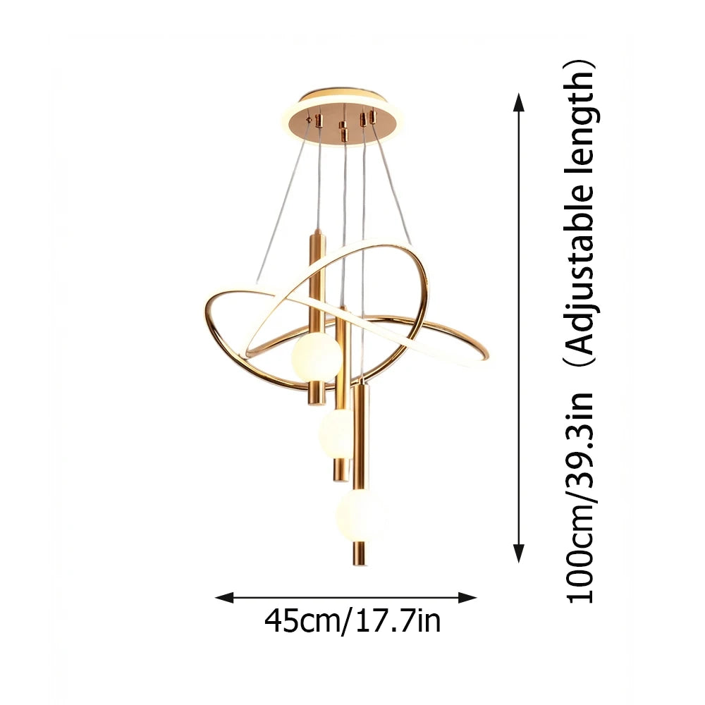 Lollipop LED Pendant Light With Dimmable Remote Control Fixture