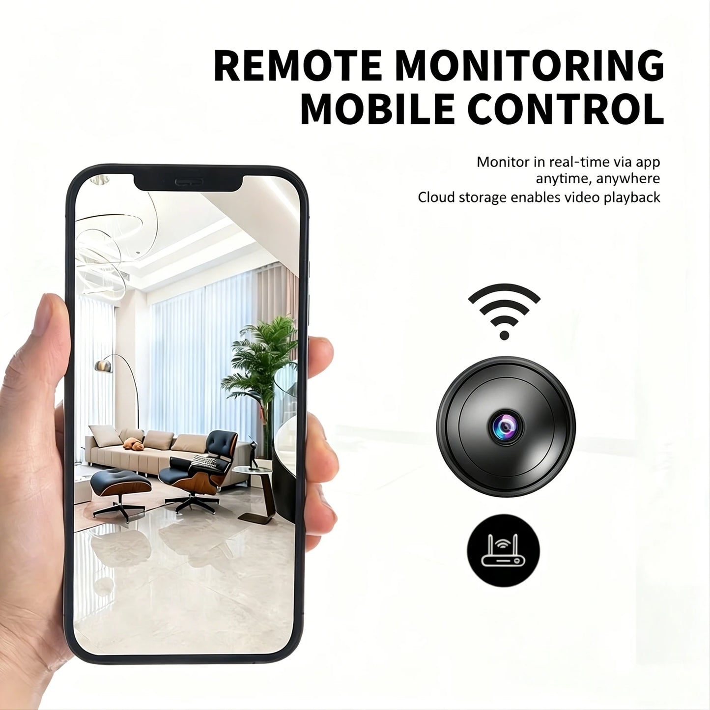 Wireless Mini Security Camera With 1080p Night Vision And Motion
