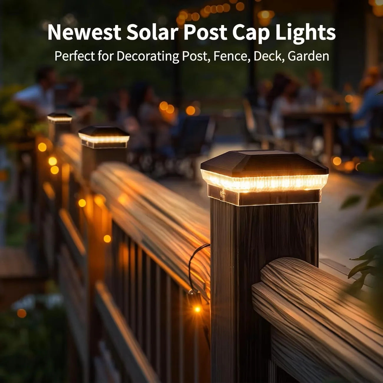 Automatic Solar Fence Post Lights With Long Lasting Led Bulbs