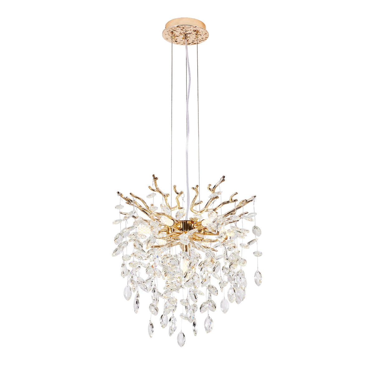 ARLGSITE Crystal Tree Chandelier Modern Luxury Seven Light Fixture