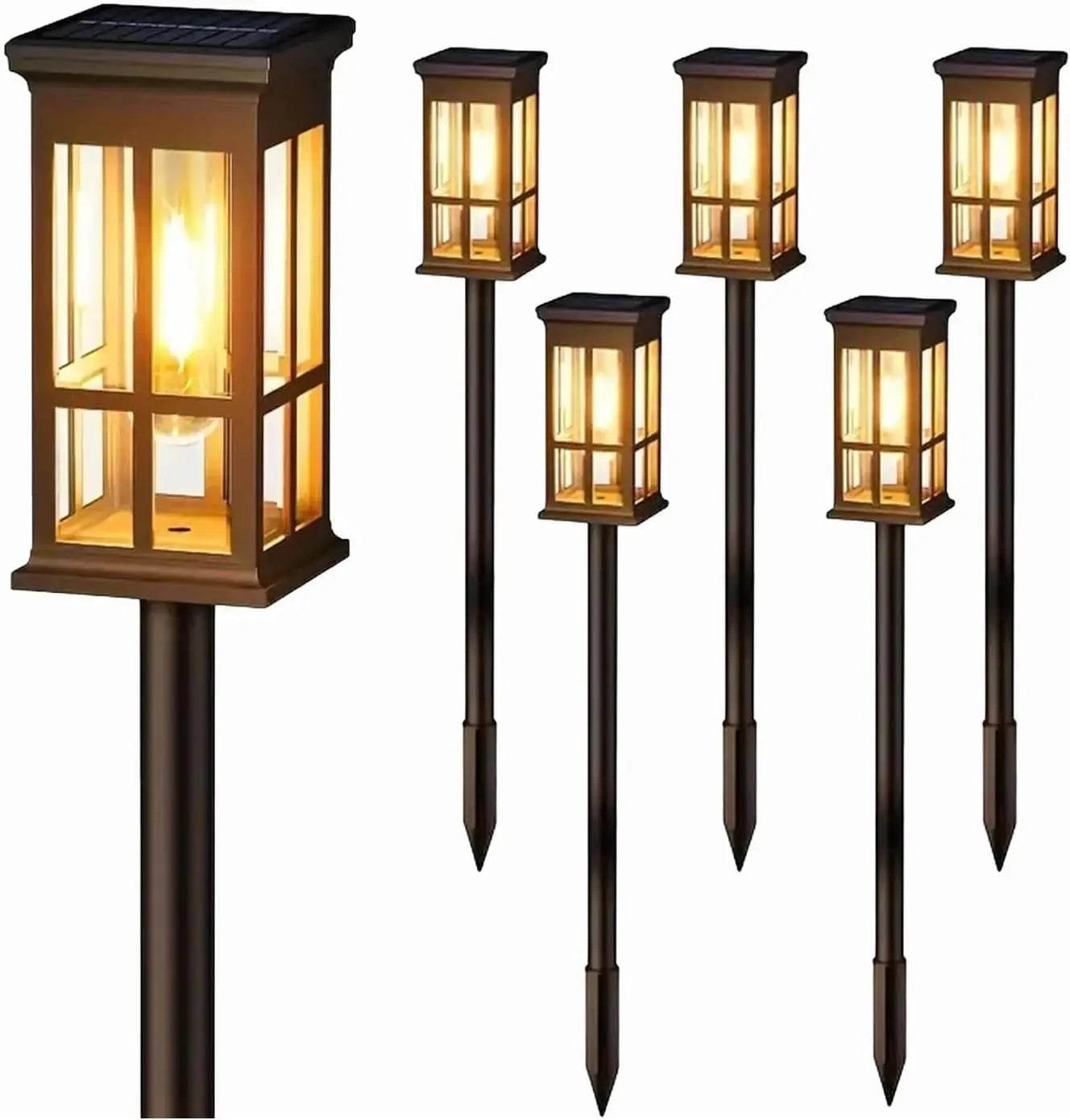 Solar LED Path Lights Outdoor Waterproof Landscape Garden Walkways