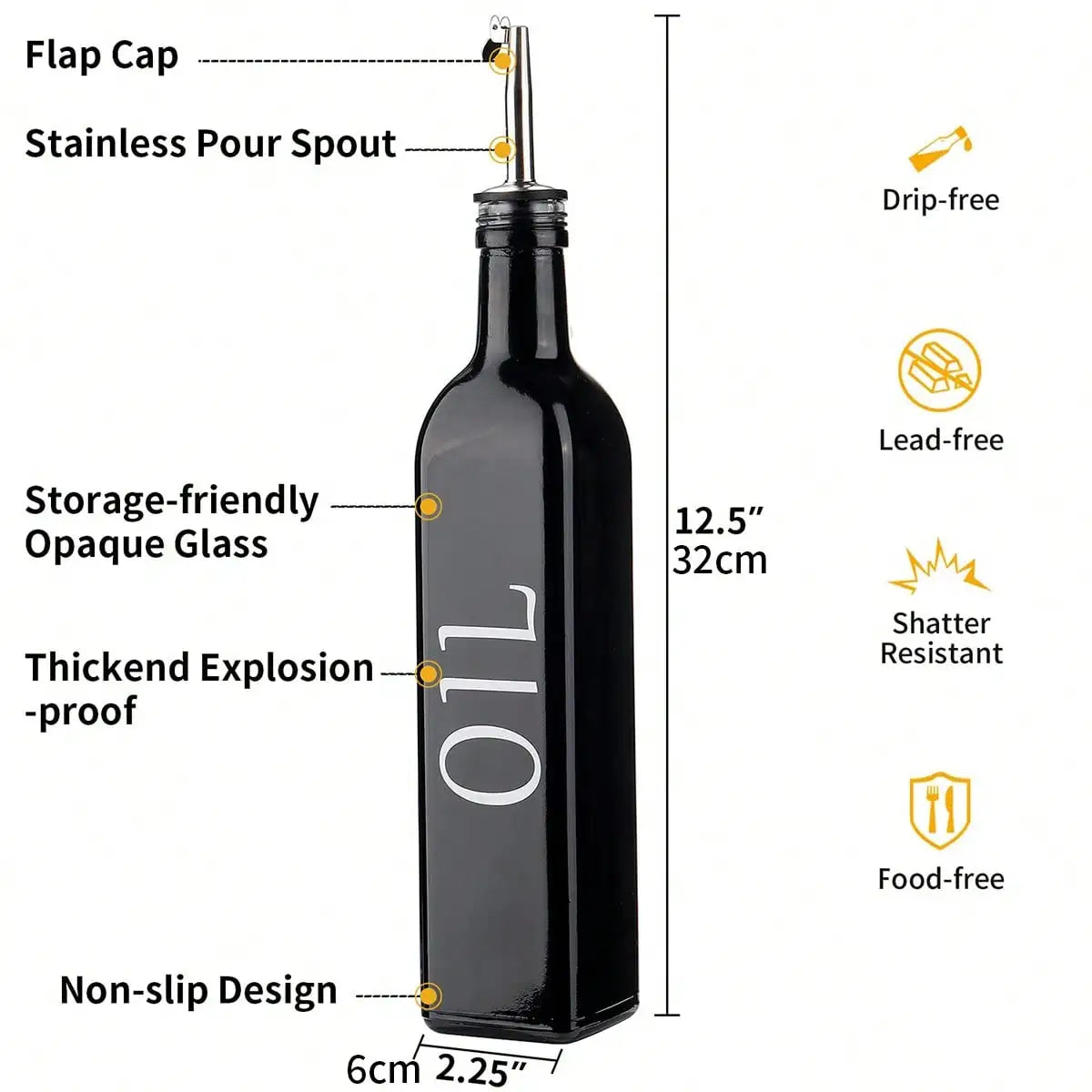Olive Oil And Vinegar Dispenser Set With UV Protection