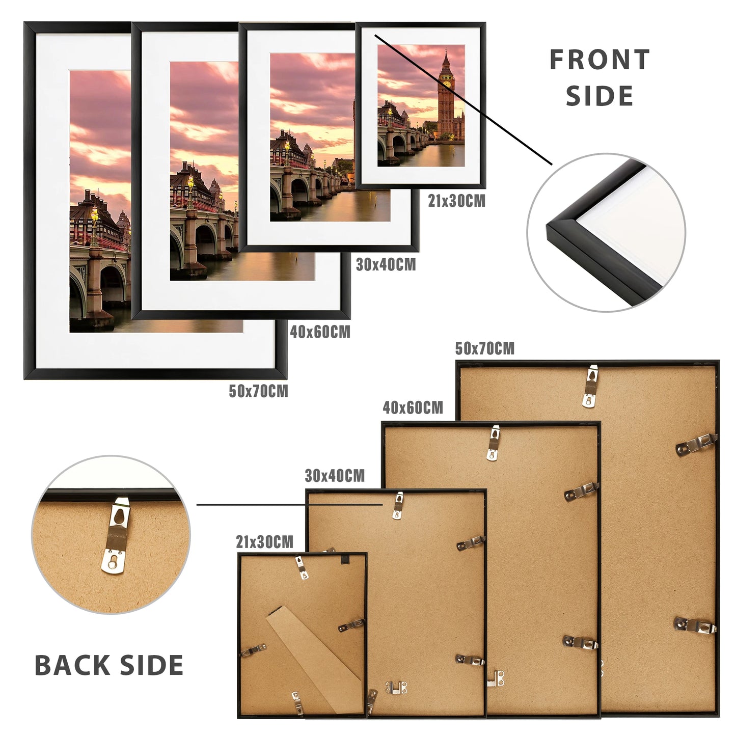 Contemporary Aluminum Picture Frames For Home Wall Decor